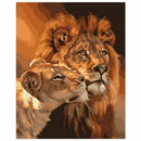 Lion Kings DIY Coloring Oil Painting Paint By Numbers Kits Drawing Paint On