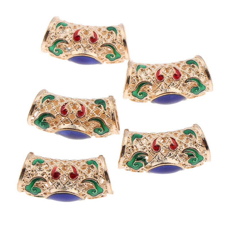 5x Hair Tube Beads Dreadlocks Beads Hair Braiding Jewelry Hair Decoration