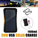 20W 5V Solar Panel Charger with USB Port Phone Charger Bank 1400mA Power Y7X9