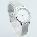 Gorgeous Quartz Analog Couple Watch with Rhinestone Decor White Dial A