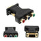 3 RCA RGB Female To HD 15-Pin VGA Style Component Video Jack Adapter (PVC)