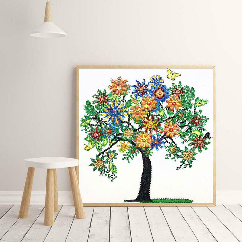 5D DIY Special Shaped Diamond Painting Tree Cross Stitch Mosaic Craft Kits