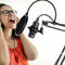 Desktop Microphone Scissor Stand Wind Muff 3/8" to 5/8" Adapter Singing