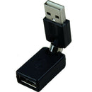 Black USB 2.0 Male To USB Female 360 Degree Rotation Angle Extension Adapte O9O3