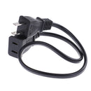 US outlet saver power extension cord cable 2prong 2export for nema 1-15R 50cm 3C
