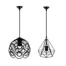 2Pcs Retro Metal Lampshade W/ Cable Bulb