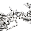 100xSilver Plated Barrel Bead Leather Cord ends caps Jewelry findings 6x2mKQ FT