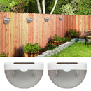 3x Solar Wall Lights Outdoor Wireless Led Lighting For Deck Fence Warm White