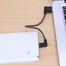 Durable L Shape Connector Nylon Weaving Micro USB Charging Data Cable(20CM)