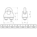 M5 3/16 Inch Stainless Steel Saddle Clamps Cable Wire Rope Clips Fastener 1 I1M4