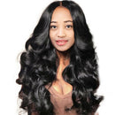 22'' Women Wavy Curly Long Hair Wig Balck Synthetic Heat Resistant Wig Full Hair
