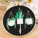 1 set Embroidery Hanging Picture Beginners Starter Kit Cross Stitch with Hoop