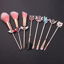 8pcs Cartoon Makeup Brushes Kit Blush Eyeshadow Face Cosmetic Pens (4) A