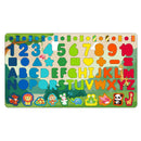 Wooden Puzzles Set for Toddlers ABC Letter and Number Learning Board Game Early