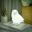 Owl-shaped LED Night Light Battery Operated Bedside Lamp Bedroom Home Decor