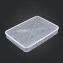 Covered Egg Holder for Refrigerator, 24 Eggs, Clear, Plastic:white