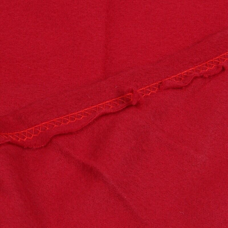 Cosy Thick Plush Snuggle Fleece Blanket With Sleeves Wine Red X9Z8