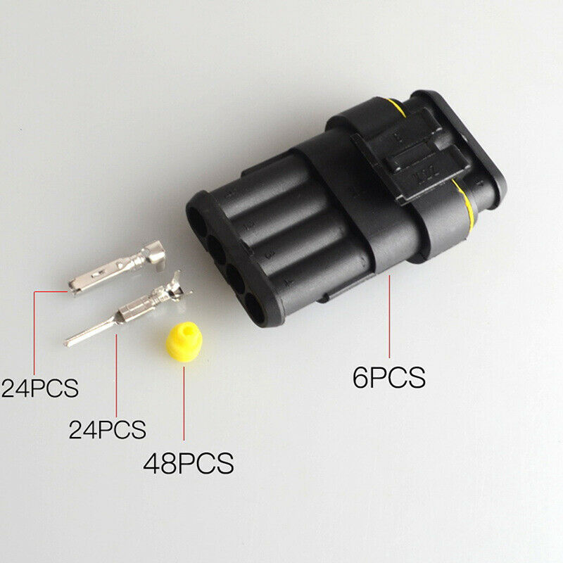 26 Sets Waterproof Car Auto Electrical Wire Connector Plug 1-4 Pin Way Plu C Gw