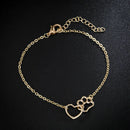 Pet Paw Footprint Bracelets Shellhards Cute Animal Paws Dog Love Heart Char