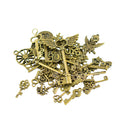 50pcs Bronze Key Pendant DIY Findings Jewelry Making for Necklace Keychain