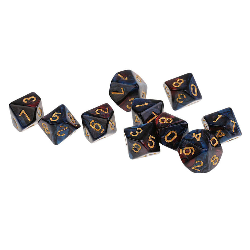 20x Acrylic 16mm Polyhedral Dices for Dungeons & Dragons Games Accessories