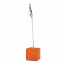 5X( Cube Wire Memo Holder Paper Note Clip (Translucent Orange) L3Y3)