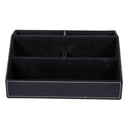 Home Office Wooden Struction Leather Multi-function Desk Stationery Organiz N5I3