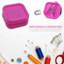 Magnetic Needlework Pins Storage Box for DIY Sewing Needles Case (Red) A