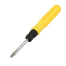 Yellow handle slotted Phillips cross head screwdriver 6.7 inchlength