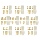 10 Kits 4 Way Pin 6.3mm Electrical Locking TAB Connector Plug & Socket Kit