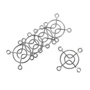 5 Pcs 3.2cm Diameter Axial DC Fan Grill Metal PC Finger Guard Protector W3Z9