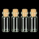 4pcs 10ML Mini Small Tiny Clear Cork Stopper Glass Bottles Vials Jars Kit S U2I1