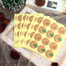 Handmade Christmas Stickers Round Food Stickers Decoation for Envelope GiftSEAU