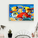 5D DIY Full Drill Diamond Painting Colorful Fish Cross Stitch Embroidery