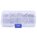 170Pcs M4 Stainless Steel Hex Drive Button Head Socket Cap Bolts Screws Nut L5C1