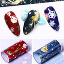 10Pcs Christmas Nail Foils Colorful Foil Nail Art Transfer Stickers Decals DIY