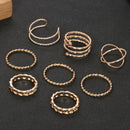 8pcs Multilayer Twist Women Knuckle Rings Women Charming Wedding Jewelry