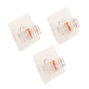 3pcs Clear Adhesive Broom Mop Holder Clip Anti-slip Cleaning Tool Holder