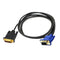 1.5m Plastic Dual Link DVI-I 24+5 Pin DVI to VGA 15 Pin Adapter Cable Converter