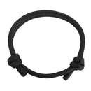 Braided Nautical Bracelet Adjustable String for Men Women Universal (Black) A