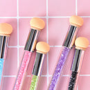 dual-ended 2 in 1 nail art stamper sponge head nail brush blooming UV gel  ou Gn