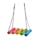 Bird Hanging Swing Toys Wood Parrot Parakeet Perches Finches Pets Accessories