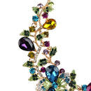 Creative Crystal Flower Chunky Statement Pendant Necklace Collar Chain Jewlry