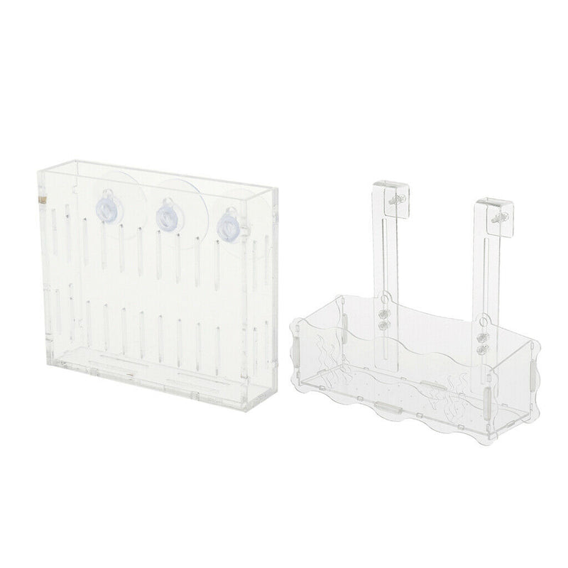 Pack of 2,Aquarium Clear Acrylic Rectangle Containers Plant Cup