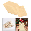 15x Wooden Square Cutout Slices Shapes Coasters Wood Craft Plaque DIY Painting