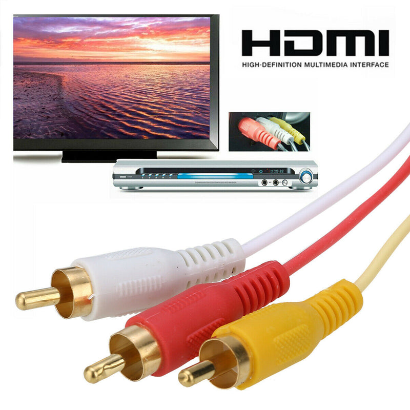 1.5M Universal AV Audio Video Cable TV HDTV DVD 1080P Composite HDMI to 3RCA