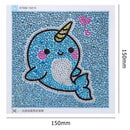 5D DIY Full Drill Special Shaped Diamond Painting Cute Whale Cross Stitch