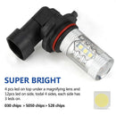 2x 9006 SMD 3030 LED Bulb Lamp Car Fog Driving Running Light Lamps White 12V New