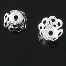 50Pcs Metal Crown Bead Caps 6x5mm D1H1
