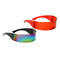 2pcs Futuristic Wrap Visor Sunglasses Robotic Narrow Flat Top Sun Glasses